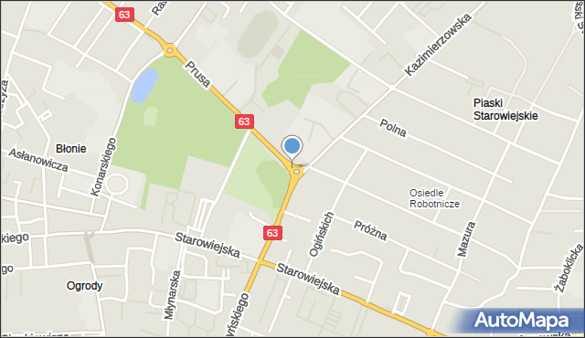 Siedlce, Rondo Arcta Bohdana, mjr. pil., mapa Siedlce