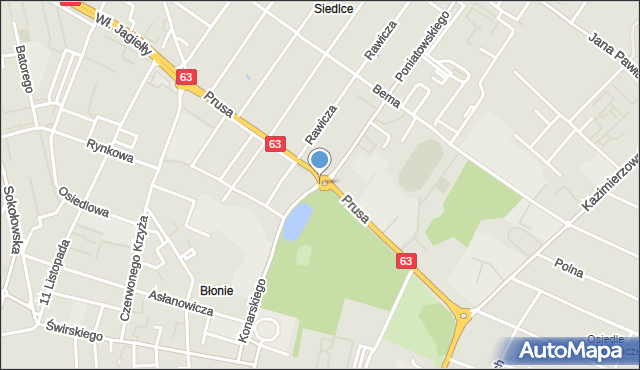 Siedlce, Rondo Barszczewskiej Jadwigi, mapa Siedlce