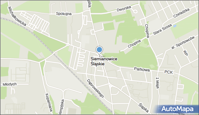 Siemianowice Śląskie, Rondo Michał, mapa Siemianowice Śląskie