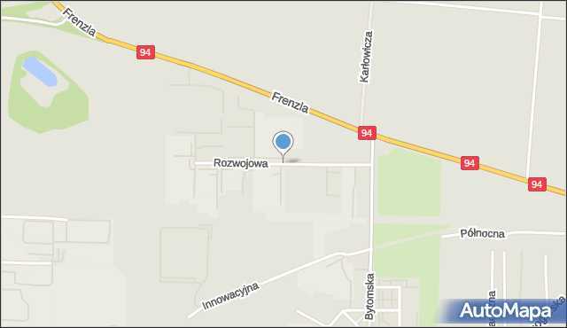 Siemianowice Śląskie, Rozwojowa, mapa Siemianowice Śląskie