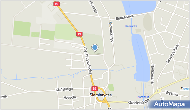 Siemiatycze, Rogińskiego Romana, mapa Siemiatycze