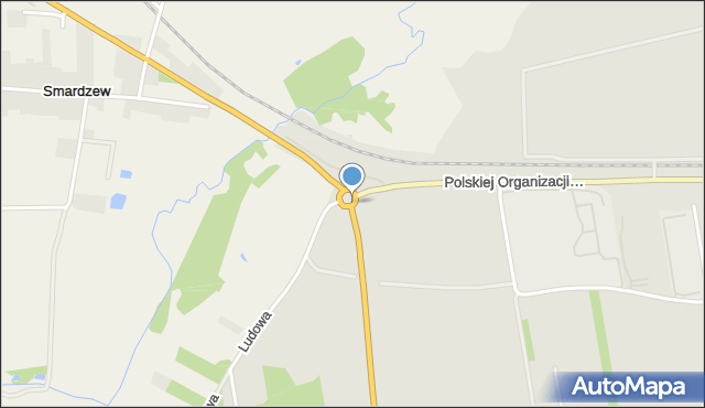 Sieradz, Rondo Żołnierzy Niezłomnych, mapa Sieradz
