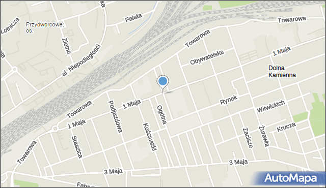 Skarżysko-Kamienna, Równoległa, mapa Skarżysko-Kamienna