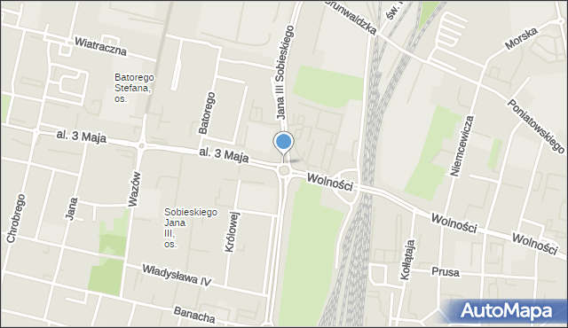Słupsk, Rondo Zesłańców Sybiru, mapa Słupska