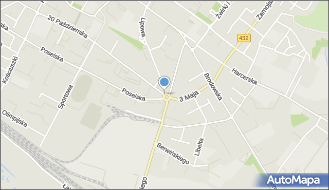 Środa Wielkopolska, Rondo Jana Pawła II, mapa Środa Wielkopolska