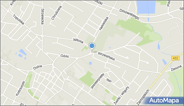 Środa Wielkopolska, Rondo Żołnierzy Niezłomnych, mapa Środa Wielkopolska