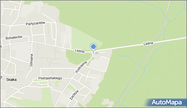 Starachowice, Rondo Kality-Rębajły Karola, mapa Starachowic