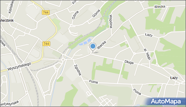 Starachowice, Rondo Świderskiego-Dzika Mariana, mapa Starachowic