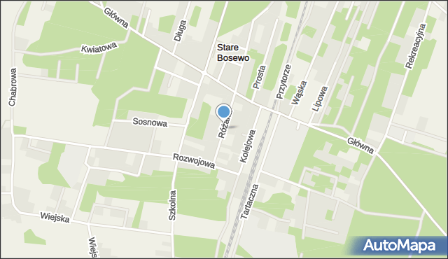 Stare Bosewo, Różana, mapa Stare Bosewo