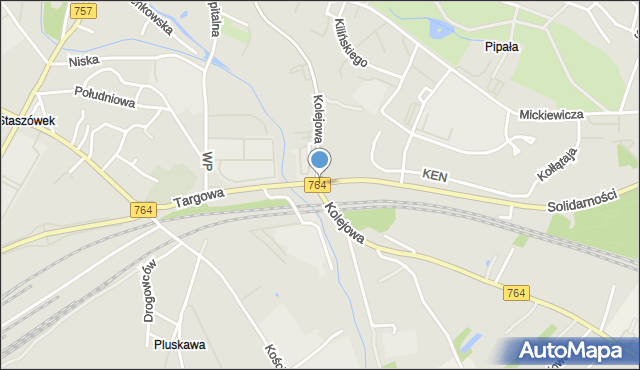 Staszów, Rondo Połanieckie, mapa Staszów