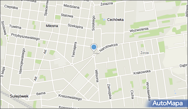 Sulejówek, Rondo Sieradzkiego Stanisława, mapa Sulejówek