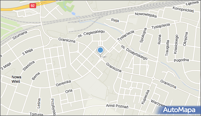 Swarzędz, Rondo Żołnierzy Niezłomnych, mapa Swarzędz