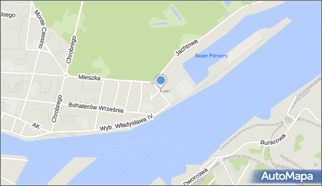 Świnoujście, Rogozińskiego Stefana, mapa Świnoujście
