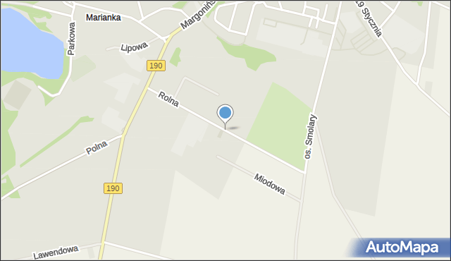 Szamocin powiat chodzieski, Rolna, mapa Szamocin powiat chodzieski