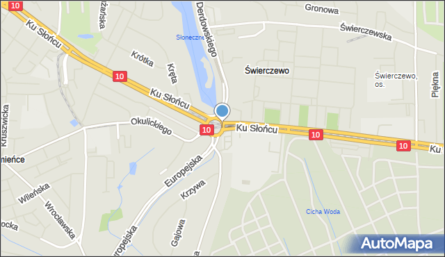 Szczecin, Rondo Gierosa Lucjana, ks., mapa Szczecina
