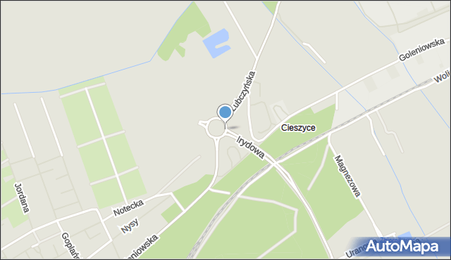 Szczecin, Rondo Gryfa, mapa Szczecina