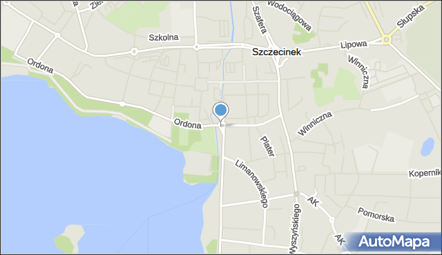 Szczecinek, Rondo Piłsudskiego Józefa, marsz., mapa Szczecinek