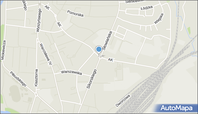 Szczecinek, Rondo Soderhamn, mapa Szczecinek