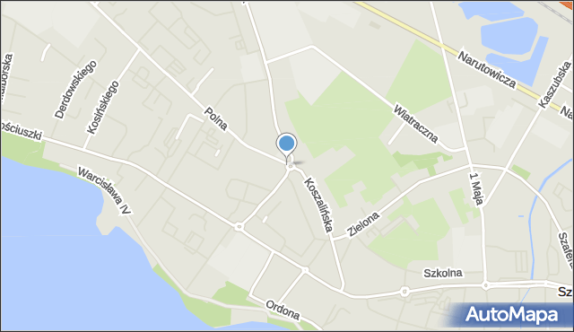 Szczecinek, Rondo Zawadzkiej Olgi, mapa Szczecinek