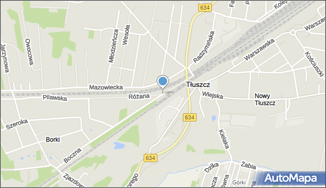 Tłuszcz powiat wołomiński, Różana, mapa Tłuszcz powiat wołomiński
