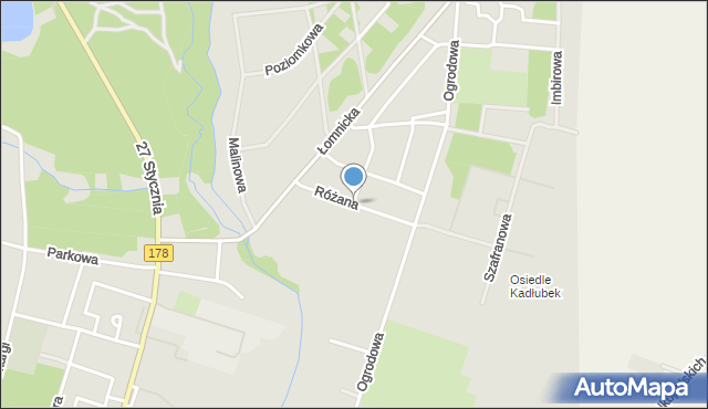 Trzcianka powiat czarnkowsko-trzcianecki, Różana, mapa Trzcianka powiat czarnkowsko-trzcianecki