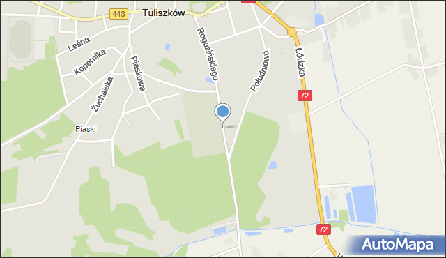 Tuliszków, Rogozińskiego Teodora, ks., mapa Tuliszków