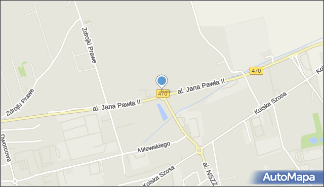 Turek, Rondo Popiełuszki Jerzego, bł. ks., mapa Turka
