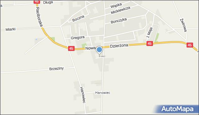 Tworków, Różana, mapa Tworków