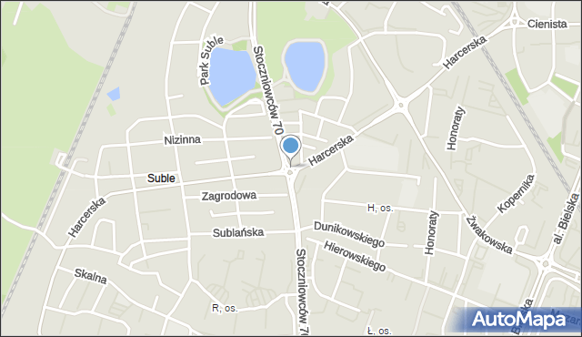 Tychy, Rondo Harcerskie, mapa Tychów