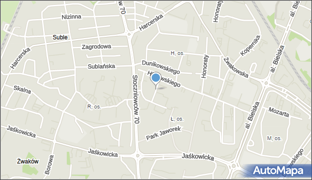 Tychy, Rolna, mapa Tychów
