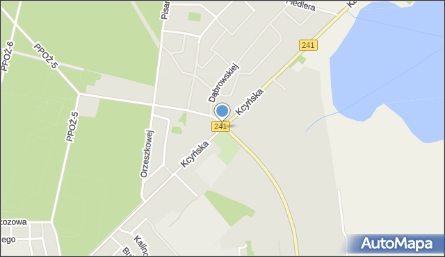 Wągrowiec, Rondo Kaliska, mapa Wągrowiec