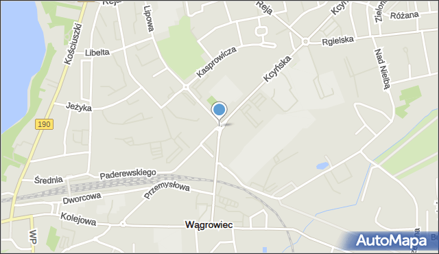 Wągrowiec, Rondo Pileckiego Witolda, rtm., mapa Wągrowiec
