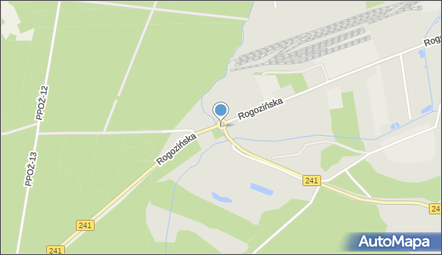 Wągrowiec, Rondo Rogozińskie, mapa Wągrowiec