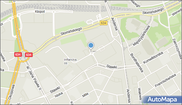 Warszawa, Rondo Mackiewicza Józefa, mapa Warszawy