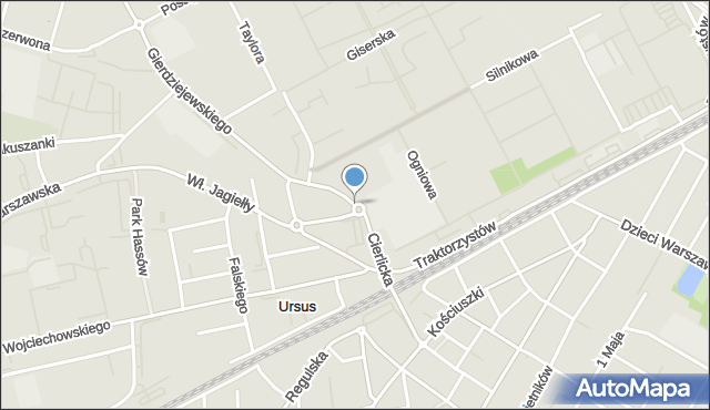 Warszawa, Rondo Malessy-Marcysi Emilii, mapa Warszawy