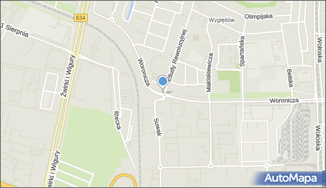 Warszawa, Rondo Miś, mapa Warszawy