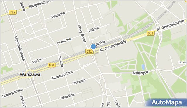 Warszawa, Rondo de Gaulle'a Charlesa, gen., mapa Warszawy