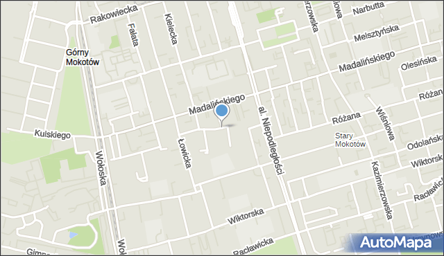 Warszawa, Różyckiego Ludomira, mapa Warszawy