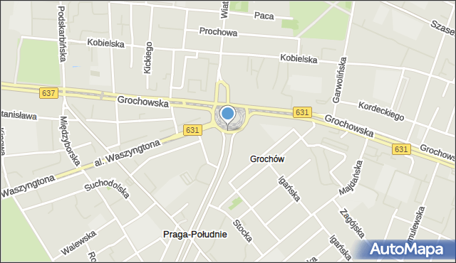Warszawa, Rondo Wiatraczna, mapa Warszawy