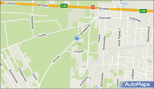 Warszawa, Rolna, mapa Warszawy