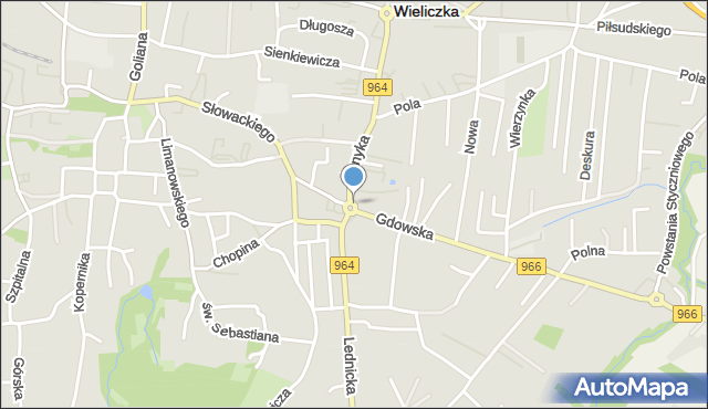 Wieliczka, Rondo Górników Wielickich, mapa Wieliczka