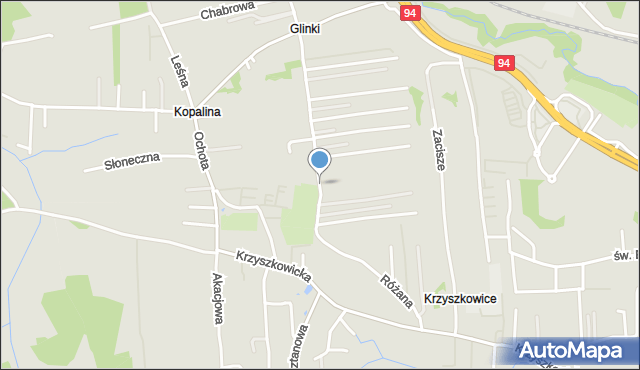Wieliczka, Różana, mapa Wieliczka