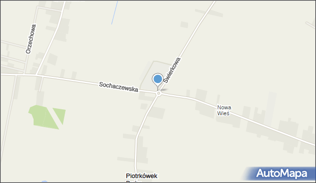 Wieruchów, Rondo Kierbedzia Stanisława, mapa Wieruchów