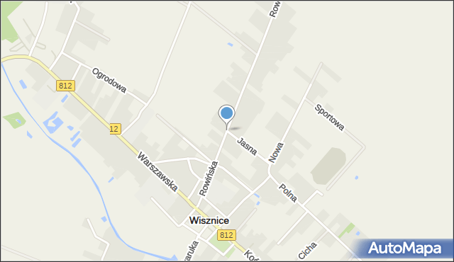 Wisznice, Rowińska, mapa Wisznice