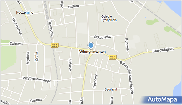 Władysławowo powiat pucki, Rondo św. Jana Pawła II, mapa Władysławowo powiat pucki