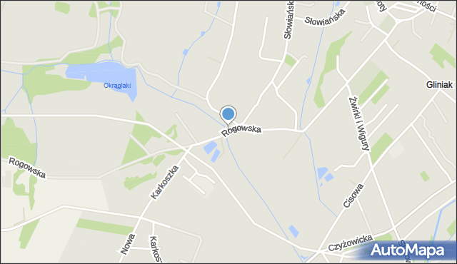 Wodzisław Śląski, Rogowska, mapa Wodzisławia Śląskiego