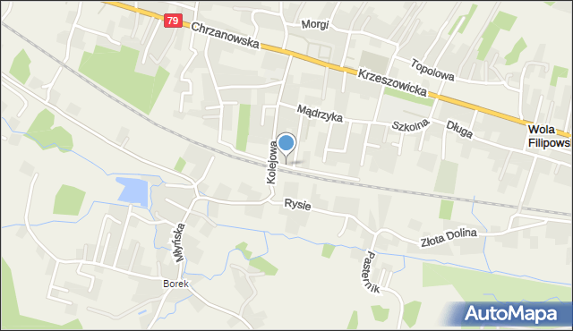 Wola Filipowska, Różana, mapa Wola Filipowska