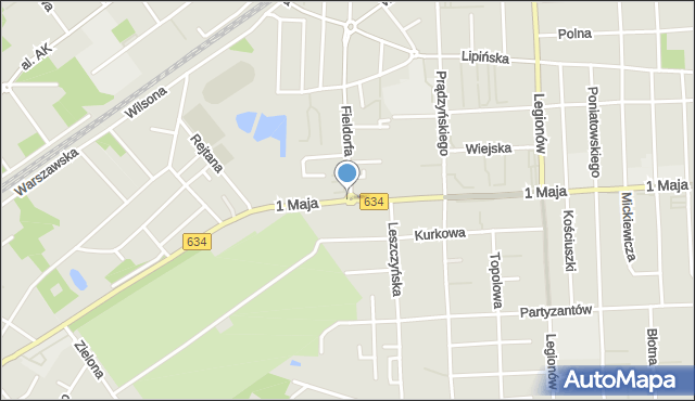 Wołomin, Rondo Rewolucji Węgierskiej 1956 r., mapa Wołomin