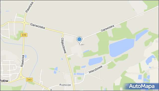 Wołów, Roztocze, mapa Wołów