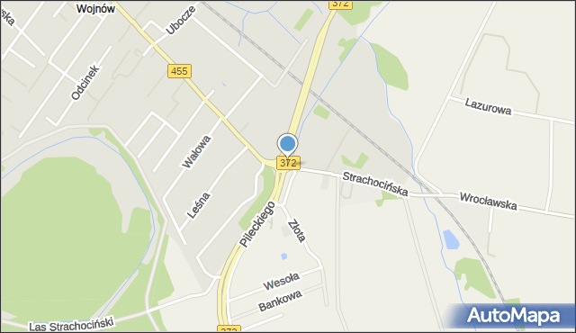 Wrocław, Rondo Popiełuszki Jerzego, bł. ks., mapa Wrocławia